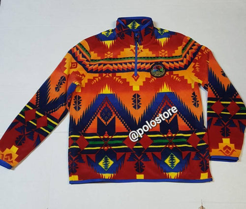 Nwt Polo Ralph Lauren Aztec SouthWestern Fleece Half zip Sweatshirt - Unique Style