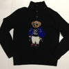 NWT POLO RALPH LAUREN BLACK WOOL RLX TEDDY BEAR MOCKNECK SWEATER - Unique Style