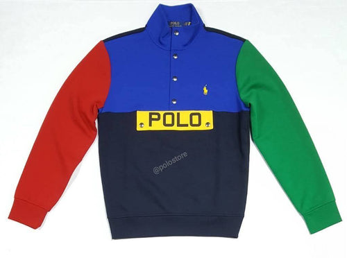 Nwt Polo Ralph Lauren Color Block Spellout Pullover - Unique Style