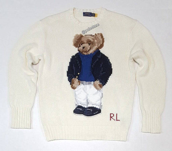 Nwt Polo Ralph Lauren Cream Blazer Teddy Bear Sweater - Unique Style