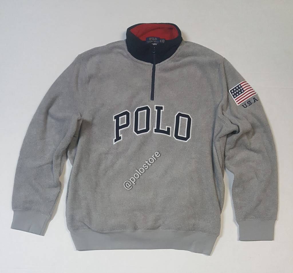 Nwt Polo Ralph Lauren Grey Color Spellout Fleece Sweatsuit