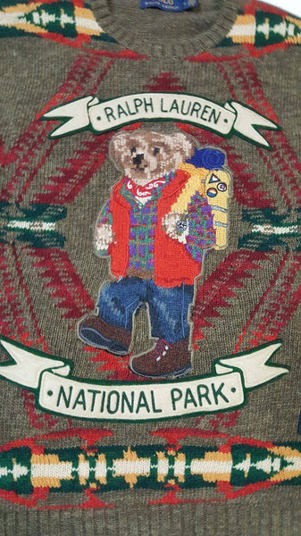 Nwt Polo Ralph Lauren Hiking Bear Wool Sweater - Unique Style
