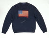 Nwt Polo Ralph Lauren Navy Blue American Flag Cotton Sweater - Unique Style