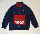 Nwt Polo Ralph Lauren Navy Blue Fleece 1967 K-Swiss Half Zip Sweatshirt - Unique Style