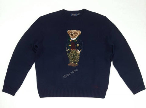 NWT popular Polo Ralph Lauren Boys Polo Bear Cotton Sweater Size S(8), Navy