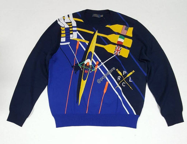 Nwt Polo Ralph Lauren Navy Rowing RLPC Paddle Sweater - Unique Style