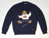 Nwt Polo Ralph Lauren Navy Sit down British Flag RL92  Teddy Bear Sweater - Unique Style