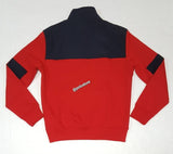 Nwt Polo Ralph Lauren Red/Navy Small Pony Half Zip Pocket Sweatshirt - Unique Style