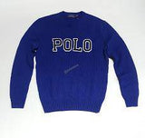 Nwt Polo Ralph Lauren Royal Blue Spellout Patch Sweater - Unique Style