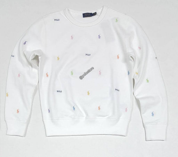 Nwt Polo Ralph Lauren Women's Allover Embroidered Sweatshirt - Unique Style