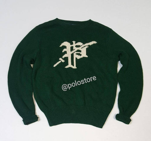 Pre-Owned POLO RALPH LAUREN GREEN 'P' SWEATER - Unique Style