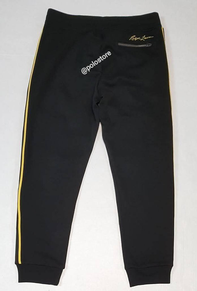 Nwt Polo Ralph Lauren Black Double Knit Racing Pants - Unique Style