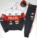 Nwt Polo Ralph Lauren Black Patch Racing Windbreaker Pants - Unique Style
