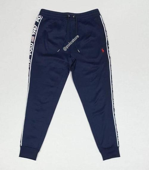 Nwt Polo Ralph Lauren Navy Polo Sport 1967 American Flag Track Joggers - Unique Style