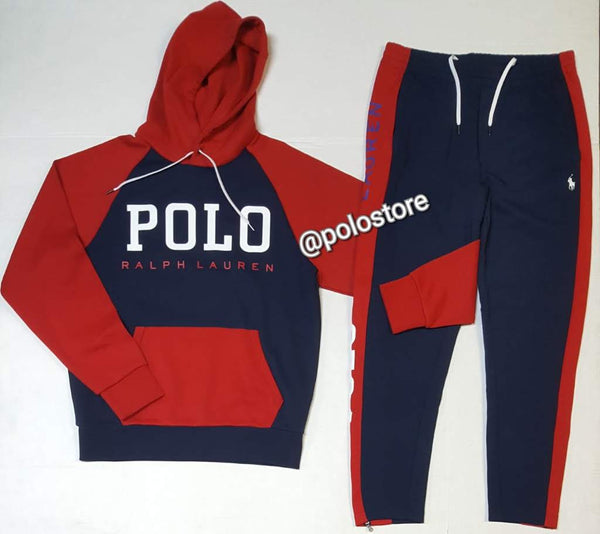 Nwt Polo Ralph Lauren Red/Navy Spellout Track Pants - Unique Style