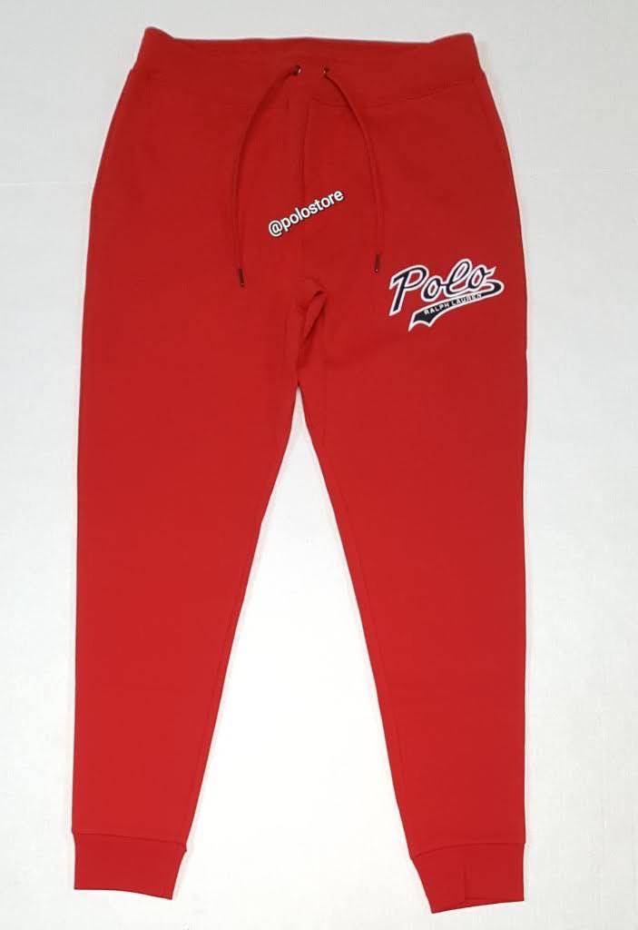 【★秋に人気★Polo Ralph Lauren ★ロゴSweat Pant】Red(赤) Nwt Polo Ralph Lauren Red Double Knit Script Patch Joggers