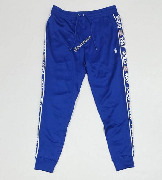 Nwt Polo Ralph Lauren Royal Blue Polo Sport 1967 American Flag Track Joggers - Unique Style