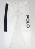 Nwt Polo Ralph Lauren White Spellout Zip Joggers - Unique Style