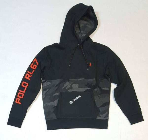 Nwt Polo Ralph Lauren Black Camo RL-67 Pullover Hoodie with Matching Black Camo RL-67 Joggers - Unique Style