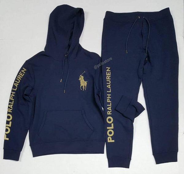 Nwt Polo Ralph Lauren Navy Big Pony Hoodie with Navy Big Pony Joggers - Unique Style