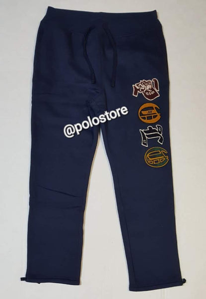 Nwt Polo Ralph Lauren Navy Logo Spellout Patch Hoodie with Matching  Navy Logo Spellout Patch SweatPants - Unique Style