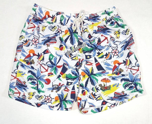 Nwt Polo Ralph Lauren Allover Teddy Bear Print Swim Trunks - Unique Style