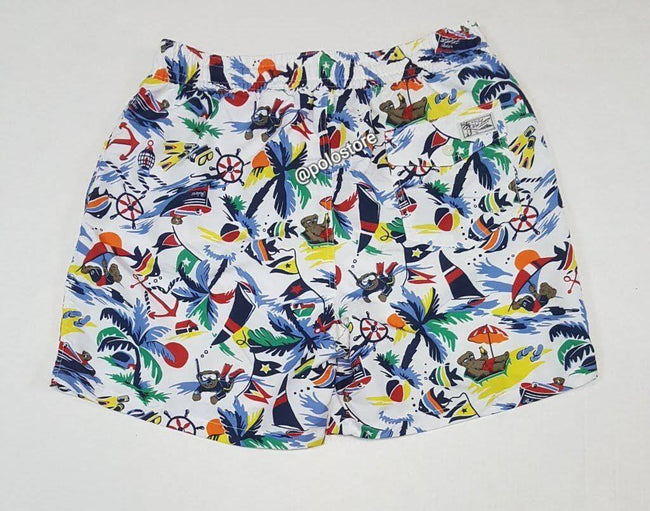 Nwt Polo Ralph Lauren Allover Teddy Bear Print Swim Trunks - Unique Style