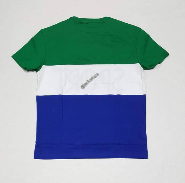 Nwt Greeen/Wht/Royal Polo Sport Small Pony Classic Fit Tee - Unique Style