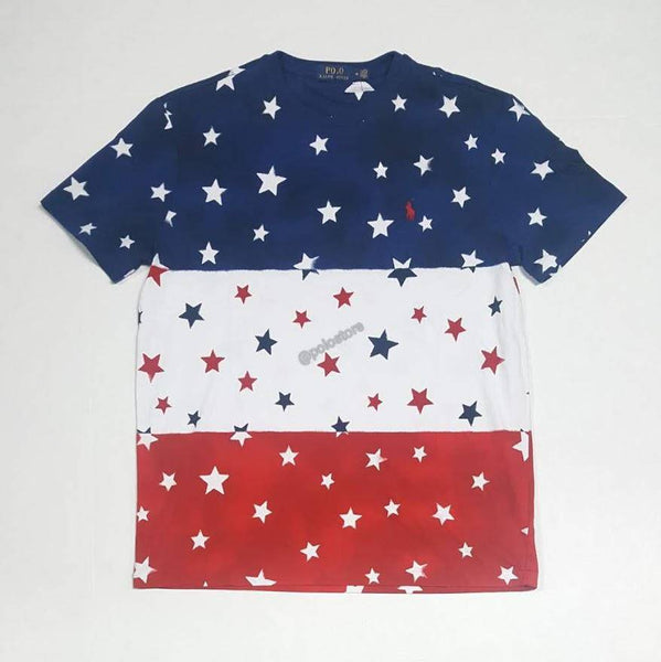 Nwt Polo Ralph Lauren Allover American Flag Star Tee - Unique Style