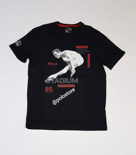Nwt Polo Ralph Lauren Black Stadium 1992 P-Wing Performance Tee - Unique Style