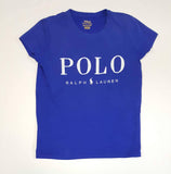 Nwt Polo Ralph Lauren Women's Royal Blue Embroidered Spellout Tee - Unique Style