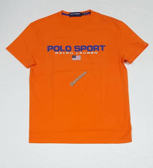 Nwt Polo Sport Orange Spellout Classic Fit Tee - Unique Style