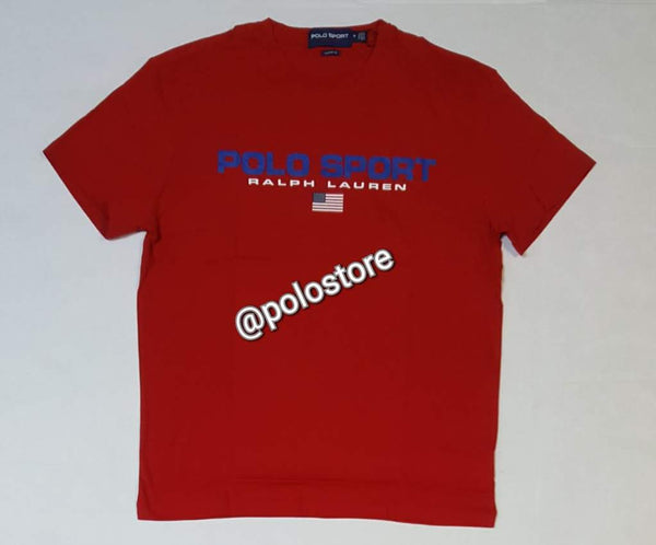 Nwt Polo Sport Red Spellout Classic Fit Tee - Unique Style