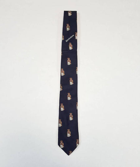 Nwt Polo Ralph Lauren Navy Holiday Bear Tie