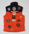 Nwt Polo Ralph Lauren Orange Sportsman Patches Vest - Unique Style